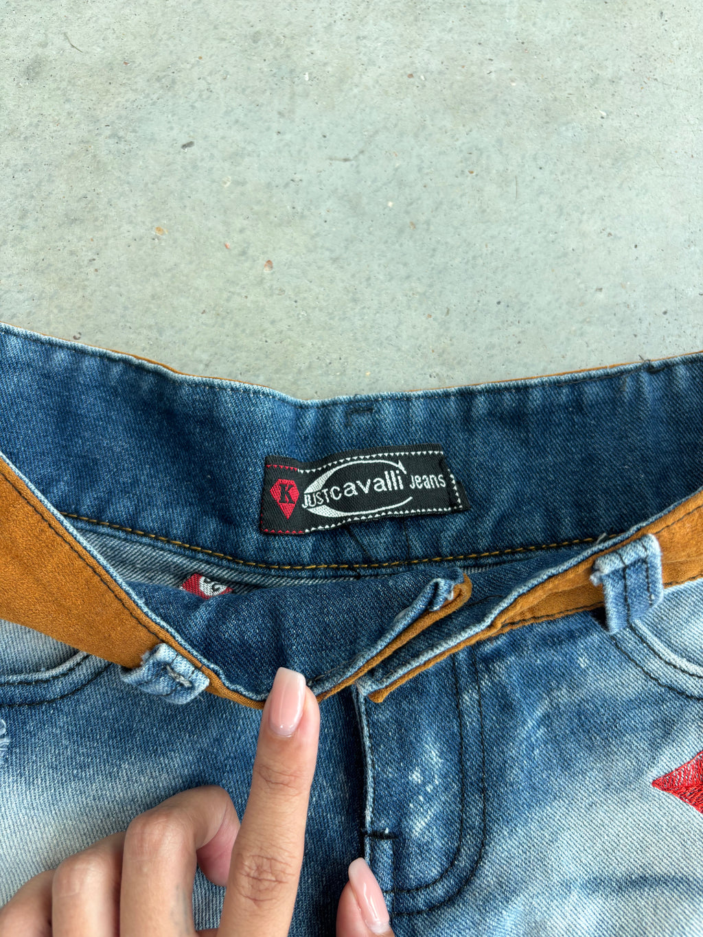 Just Cavalli denim mini shorts