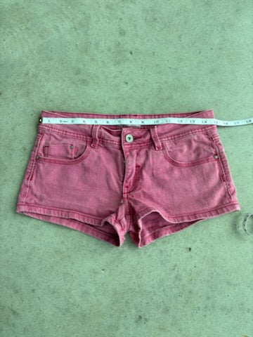 blue micro skirt and pink micro shorts