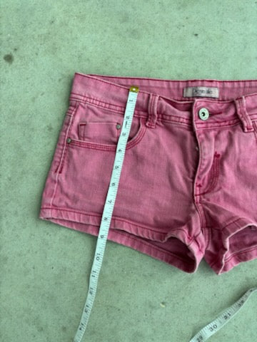 blue micro skirt and pink micro shorts