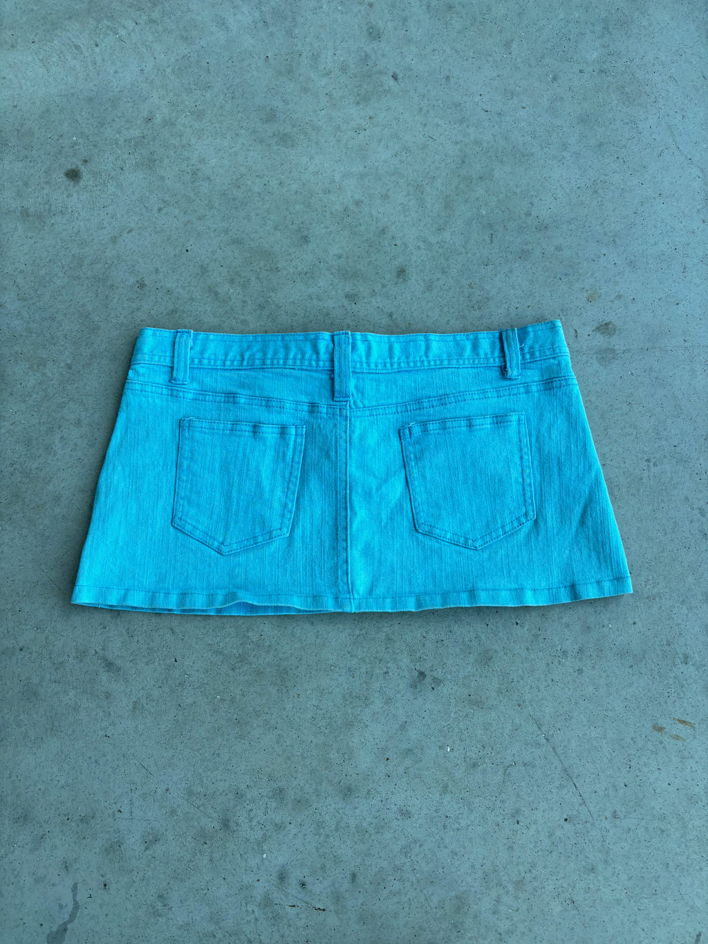 blue micro skirt and pink micro shorts