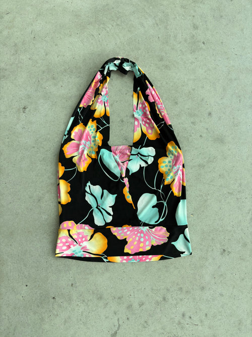 2000s euro floral halter top