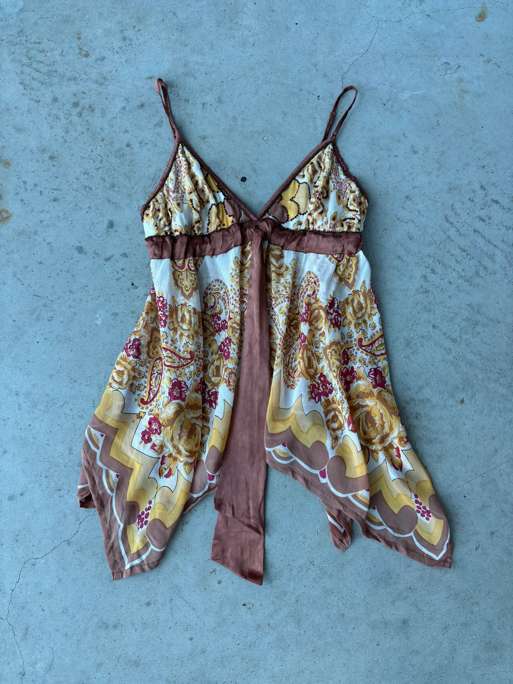 floral paisley fairy top