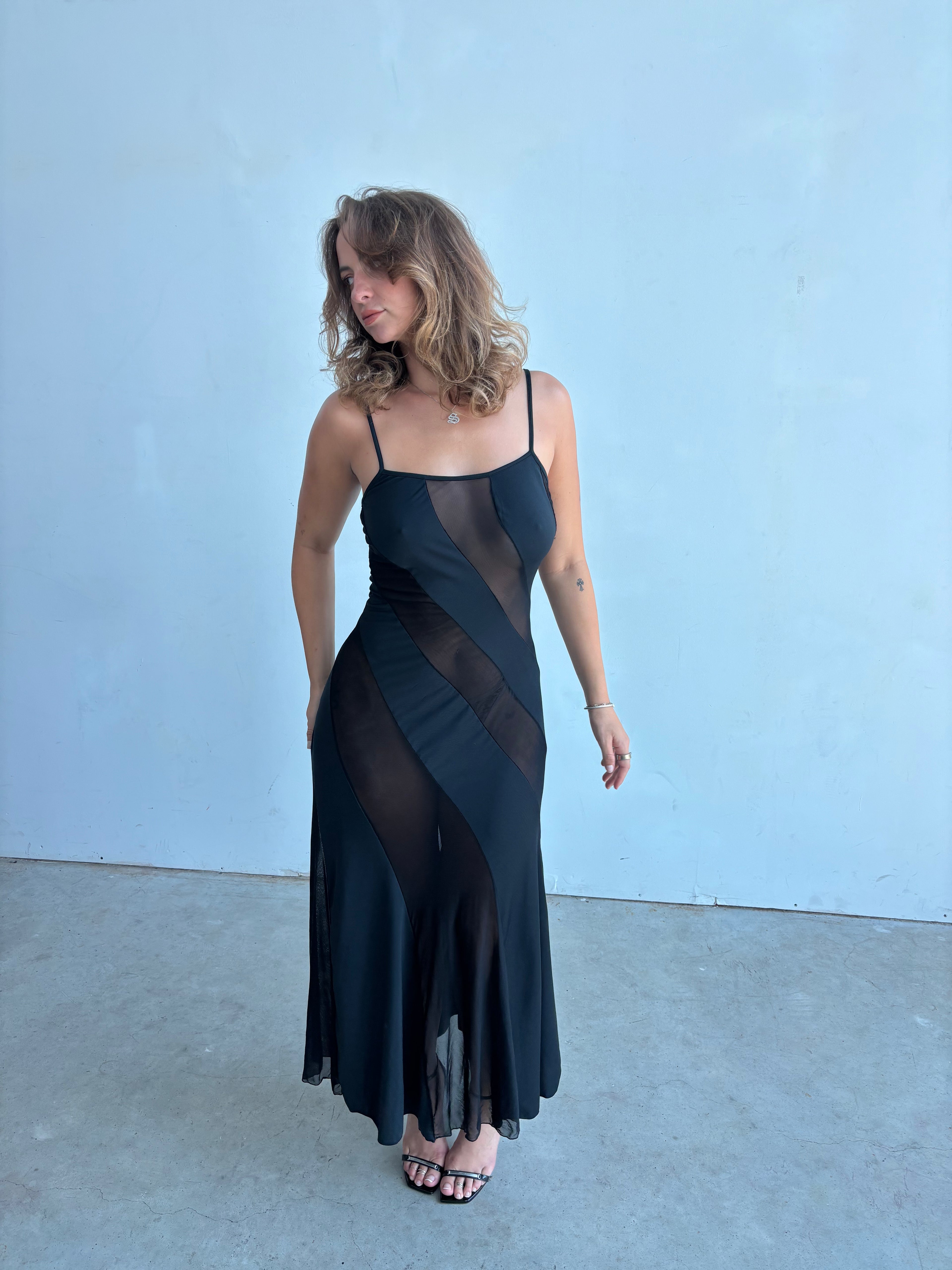 ultra rare Fredricks of Hollywood sexy lingerie maxi dress
