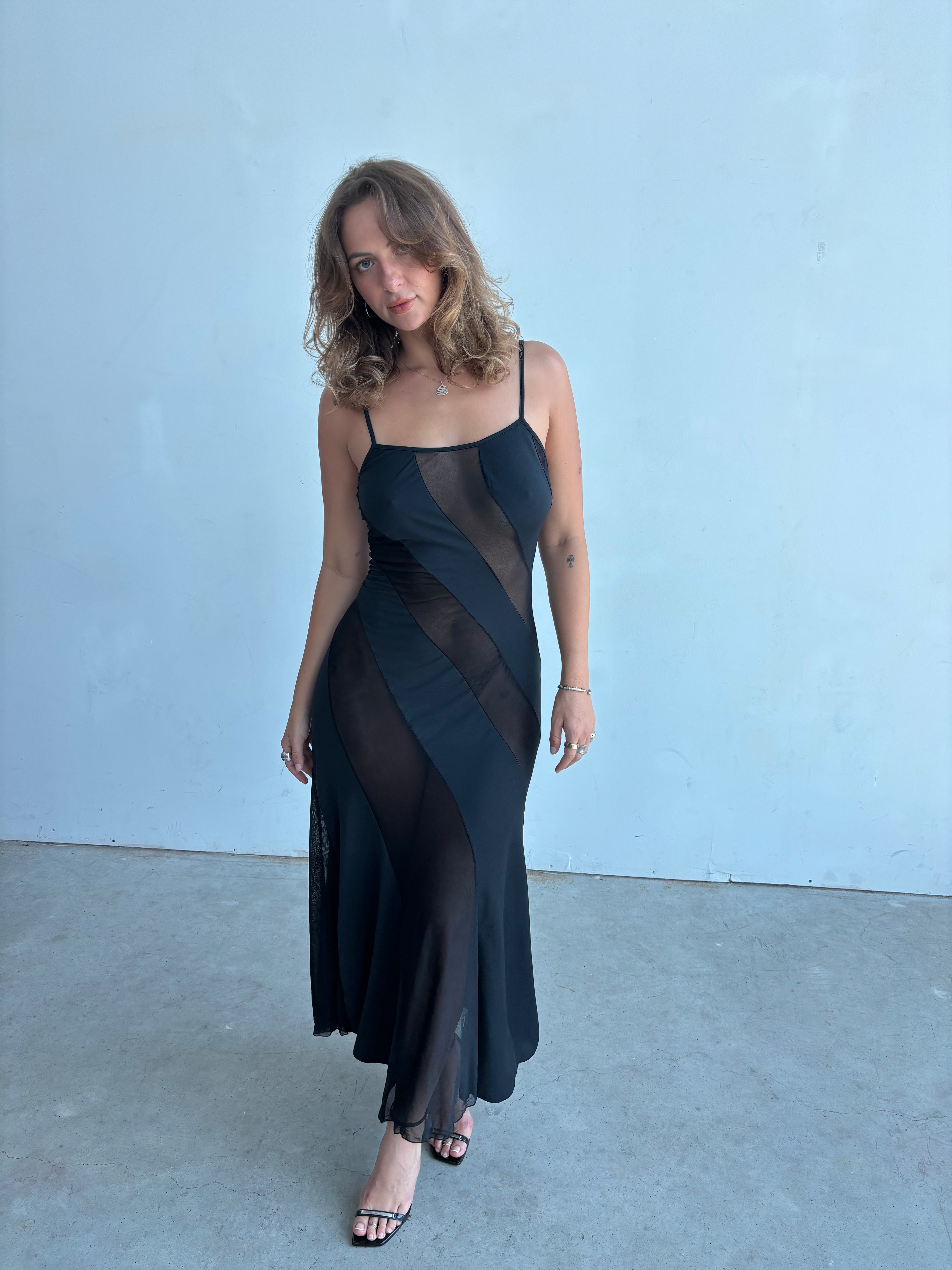 ultra rare Fredricks of Hollywood sexy lingerie maxi dress