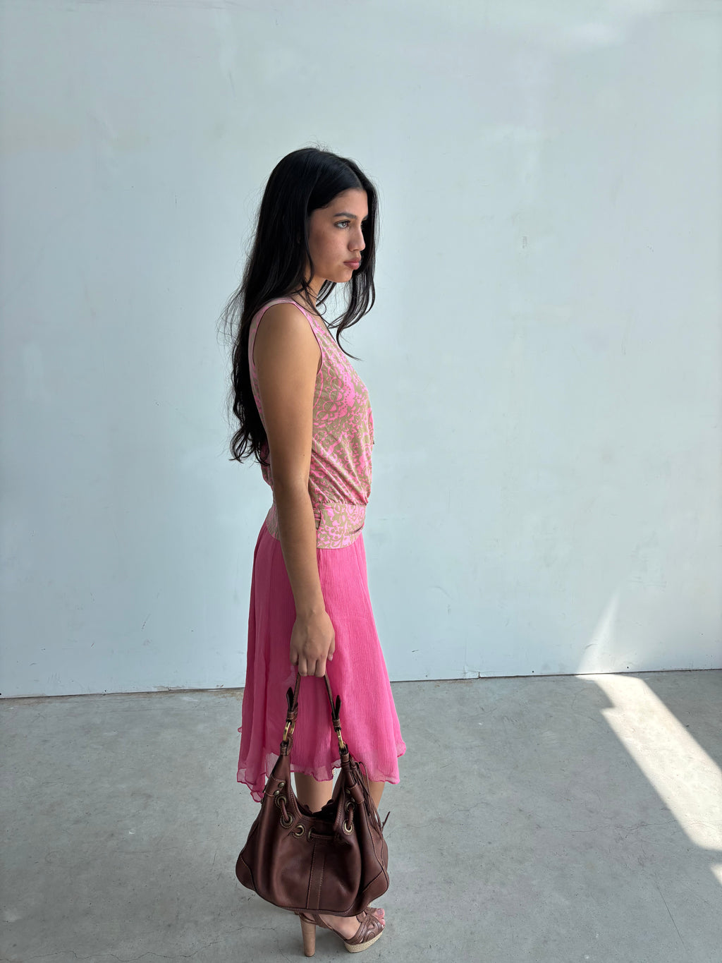 Express design pink tie wrap top