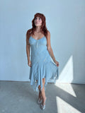 powder blue beaded jellyfish formal midi dress