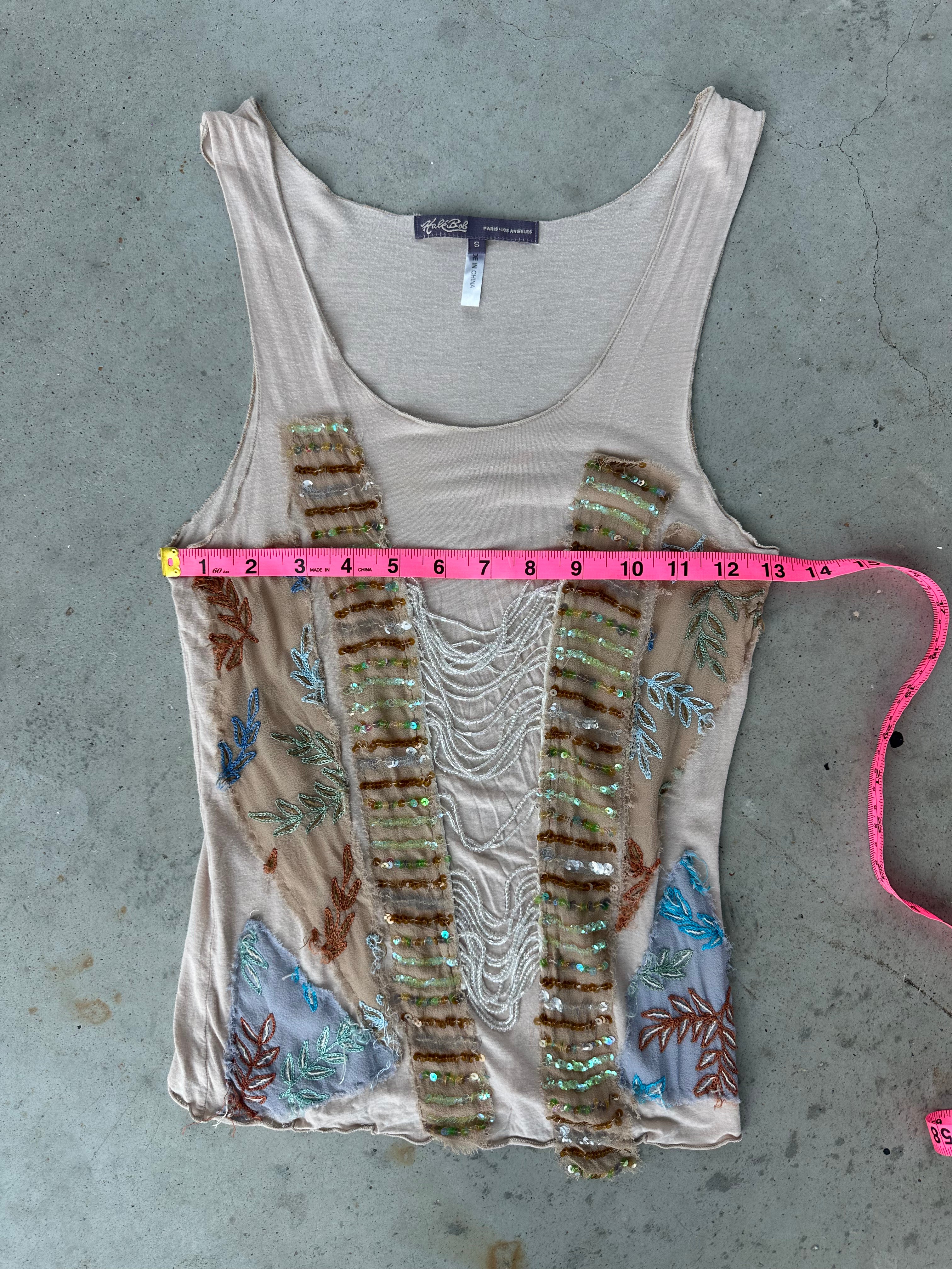 Hale Bob sequin beaded tank top