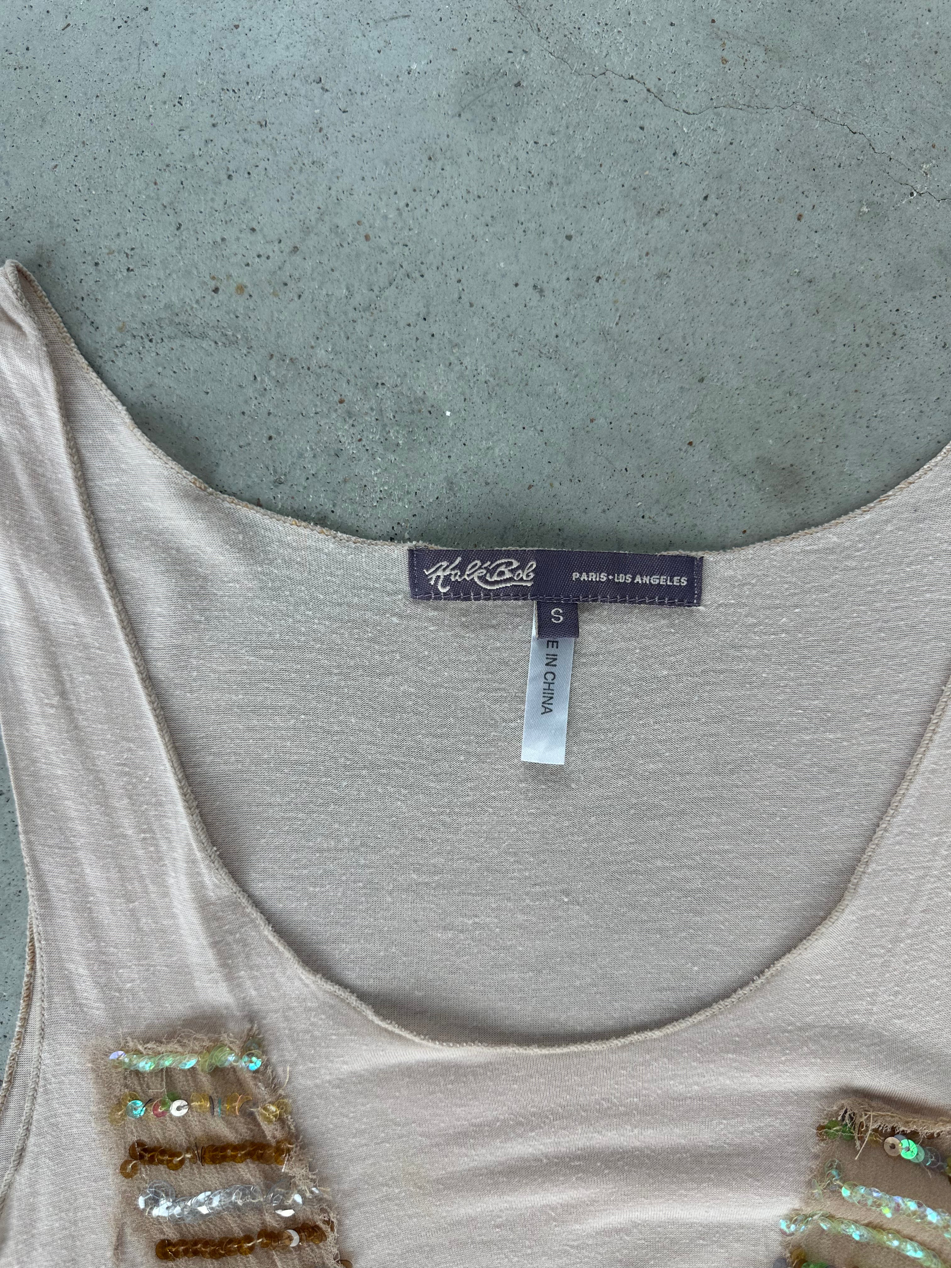 Hale Bob sequin beaded tank top