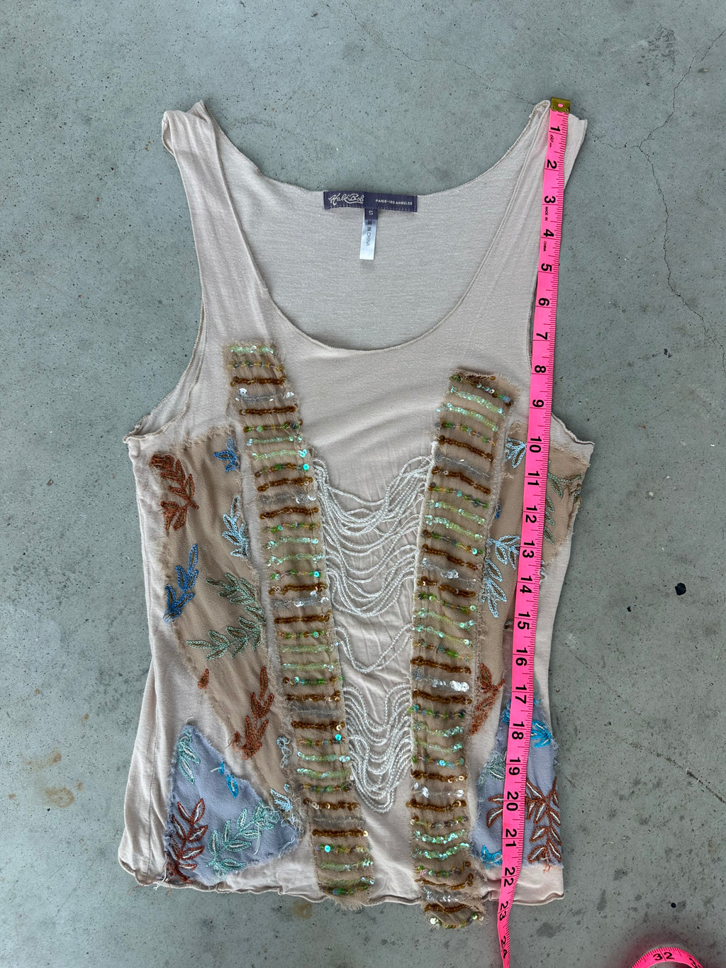 Hale Bob sequin beaded tank top