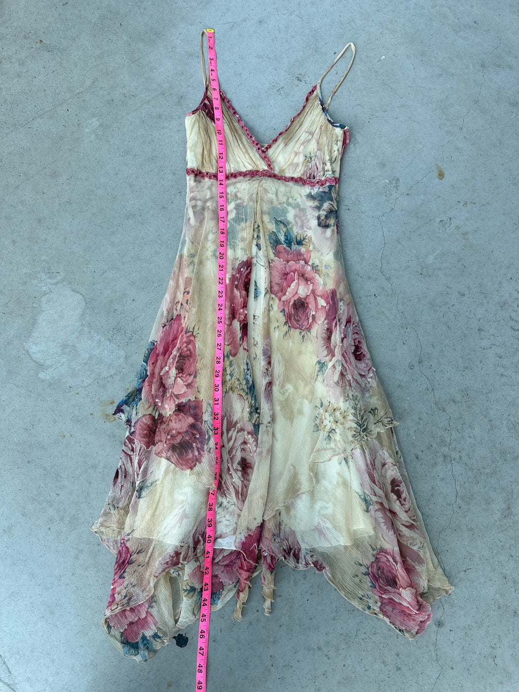 Asymmetrical beaded fairy dress