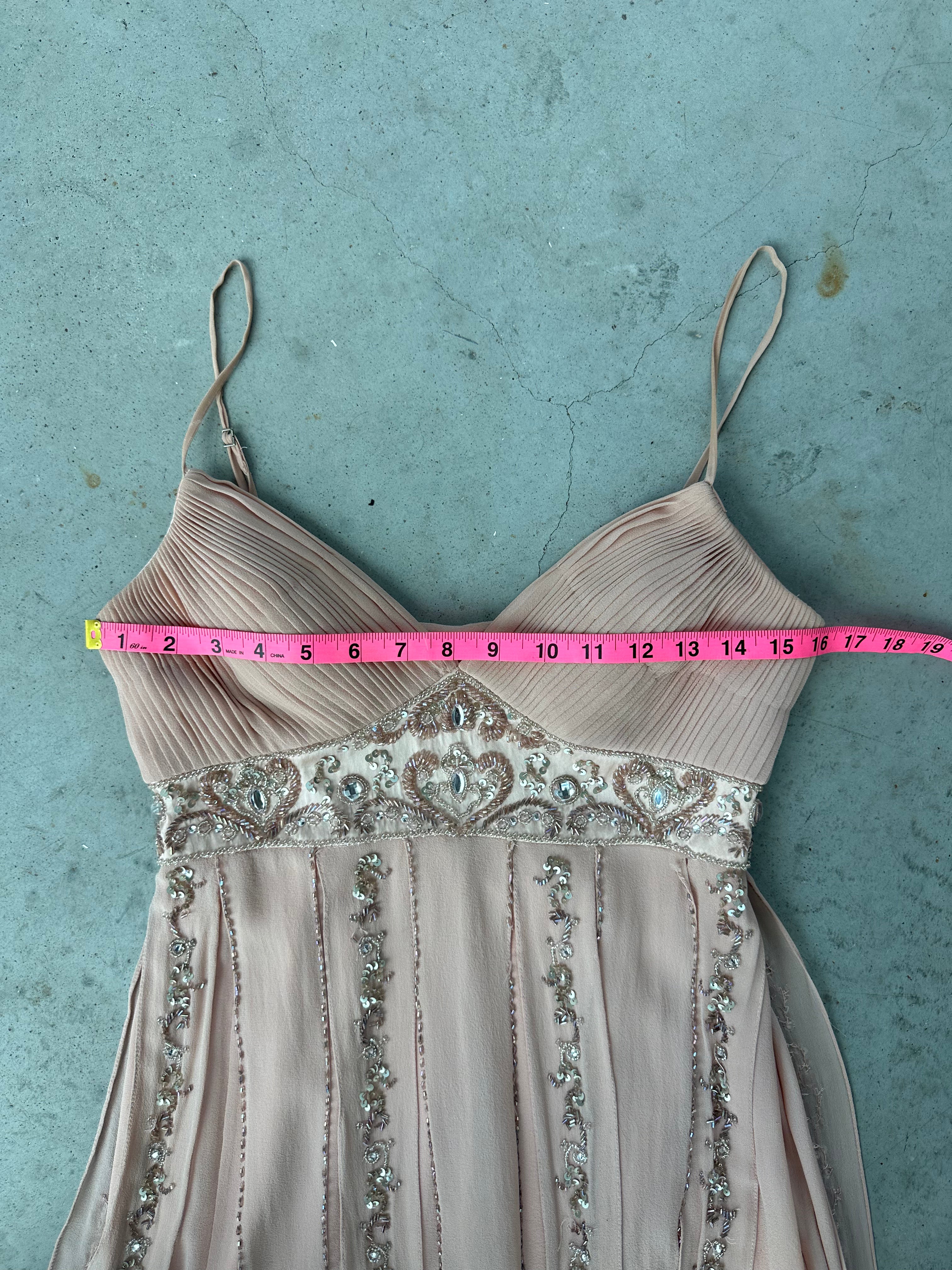 sue wong silk beaded mini dress
