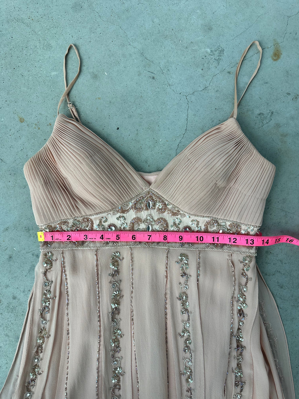 sue wong silk beaded mini dress