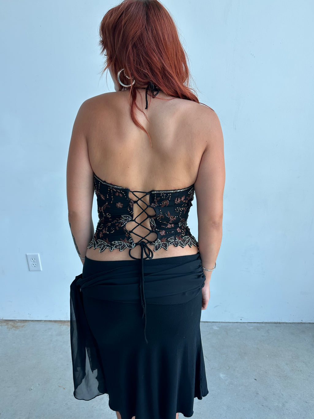 aftershock beaded halter top