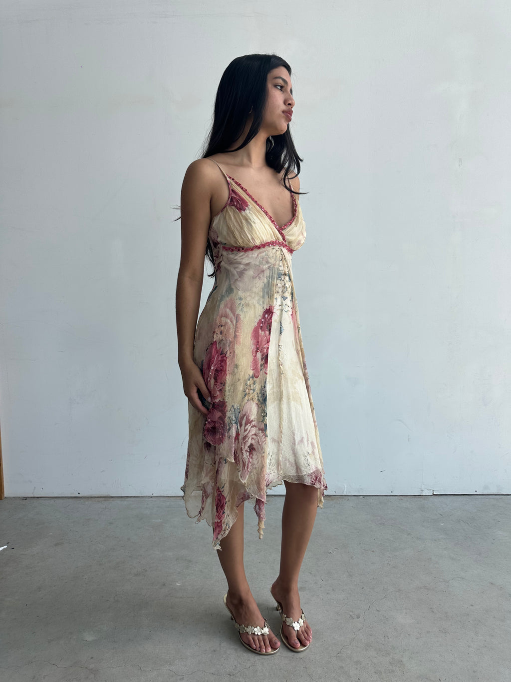 Asymmetrical beaded fairy dress