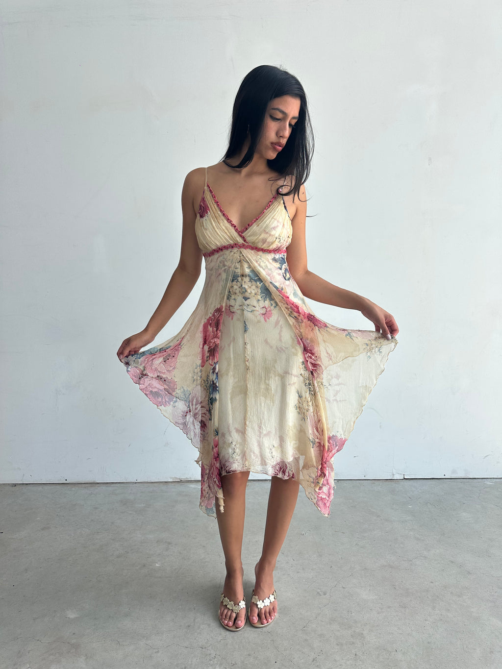 Asymmetrical beaded fairy dress