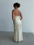 Scala ivory silk beaded dress