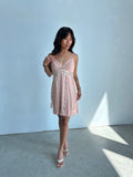 sue wong silk beaded mini dress