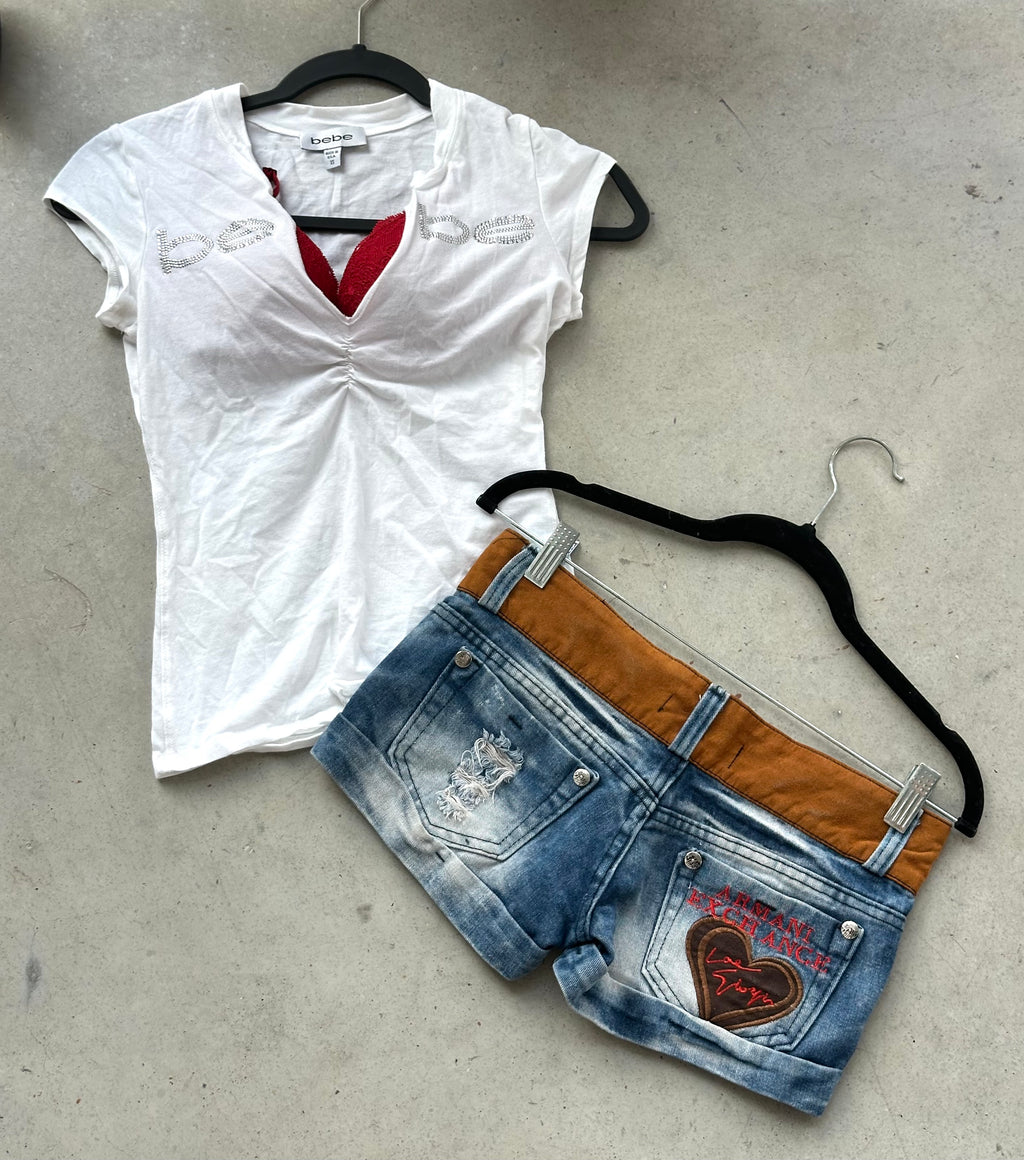Just Cavalli denim mini shorts