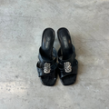 vintage brighton silver detail kitten heels