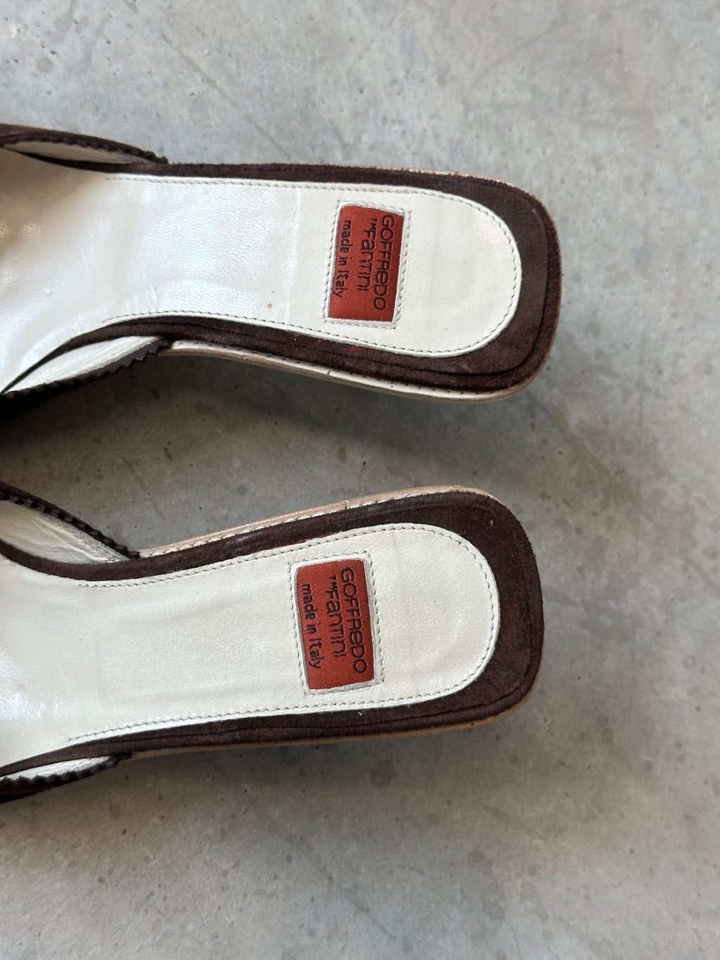 vintage brown kitten heels made in Italy