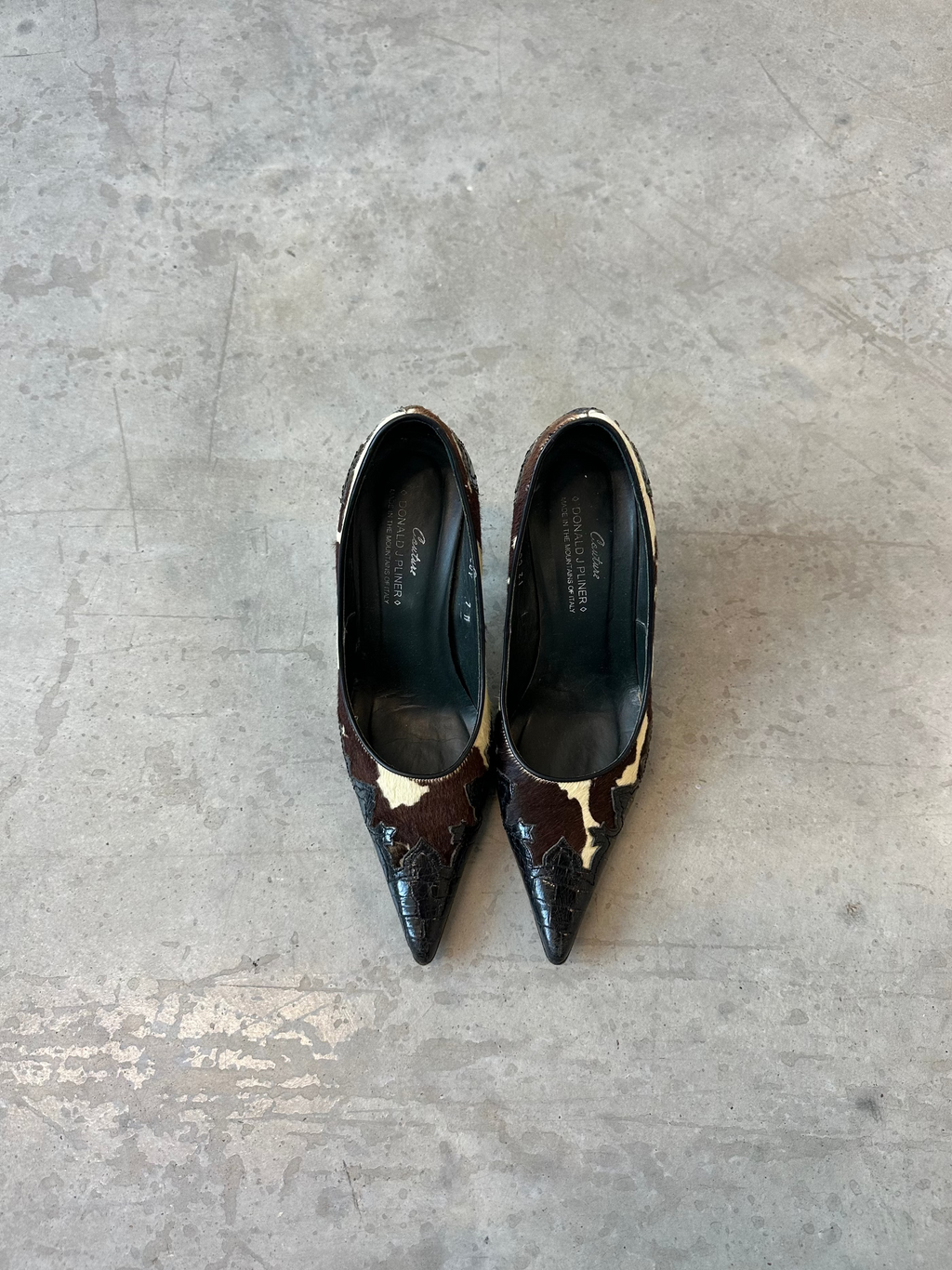 doland j pliner pony hair pumps