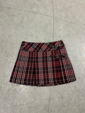 Burberry pink and brown pleated mini skirt
