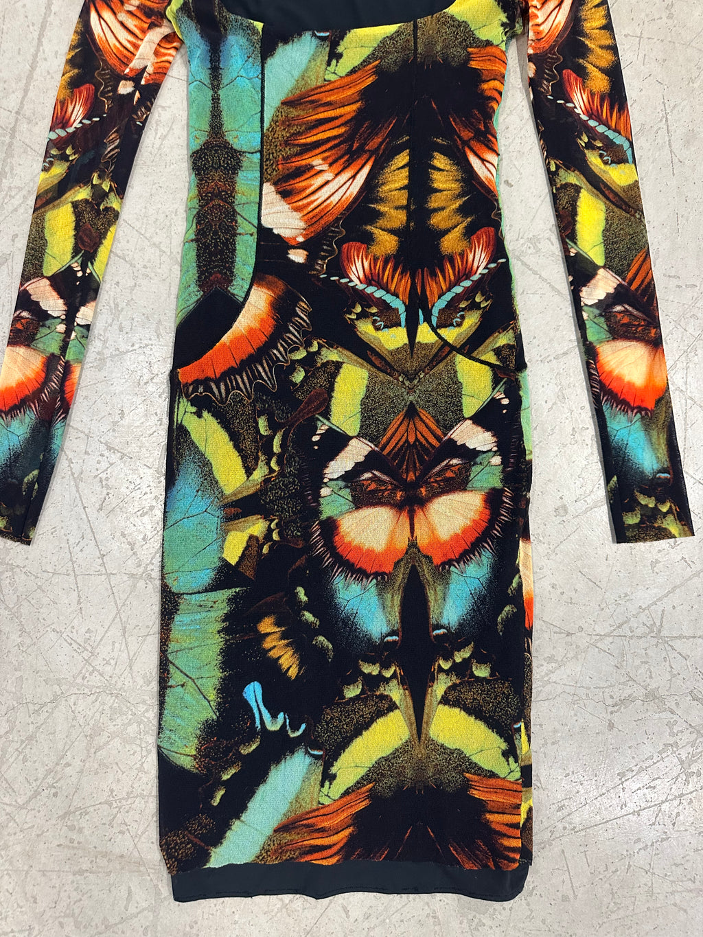 jean paul gaultier butterfly mesh print