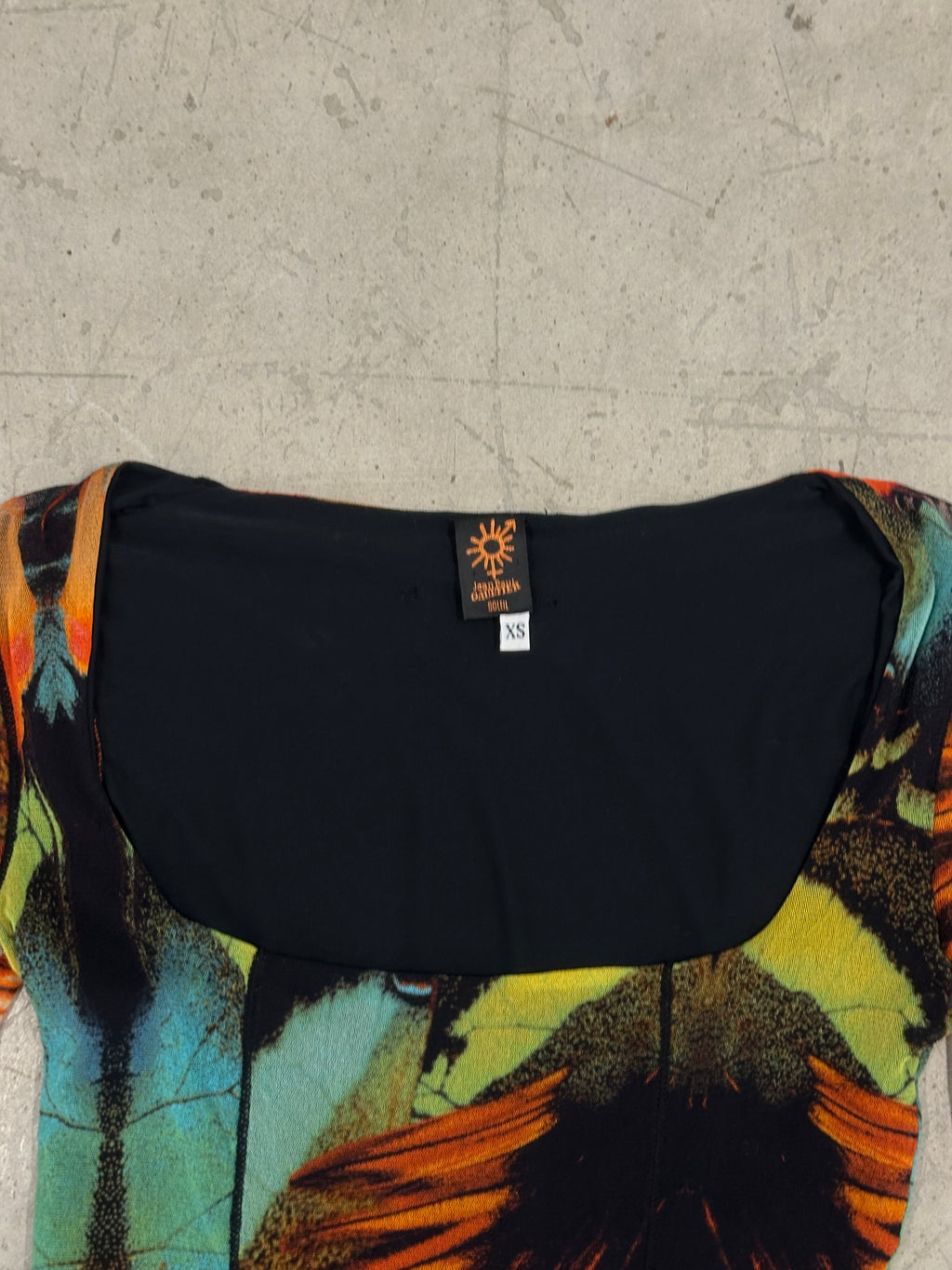 jean paul gaultier butterfly mesh print