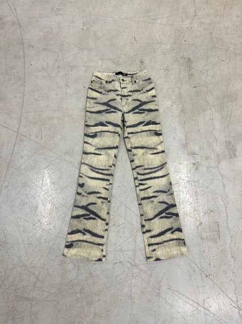 2000s roberto cavalli zebra stripped pants