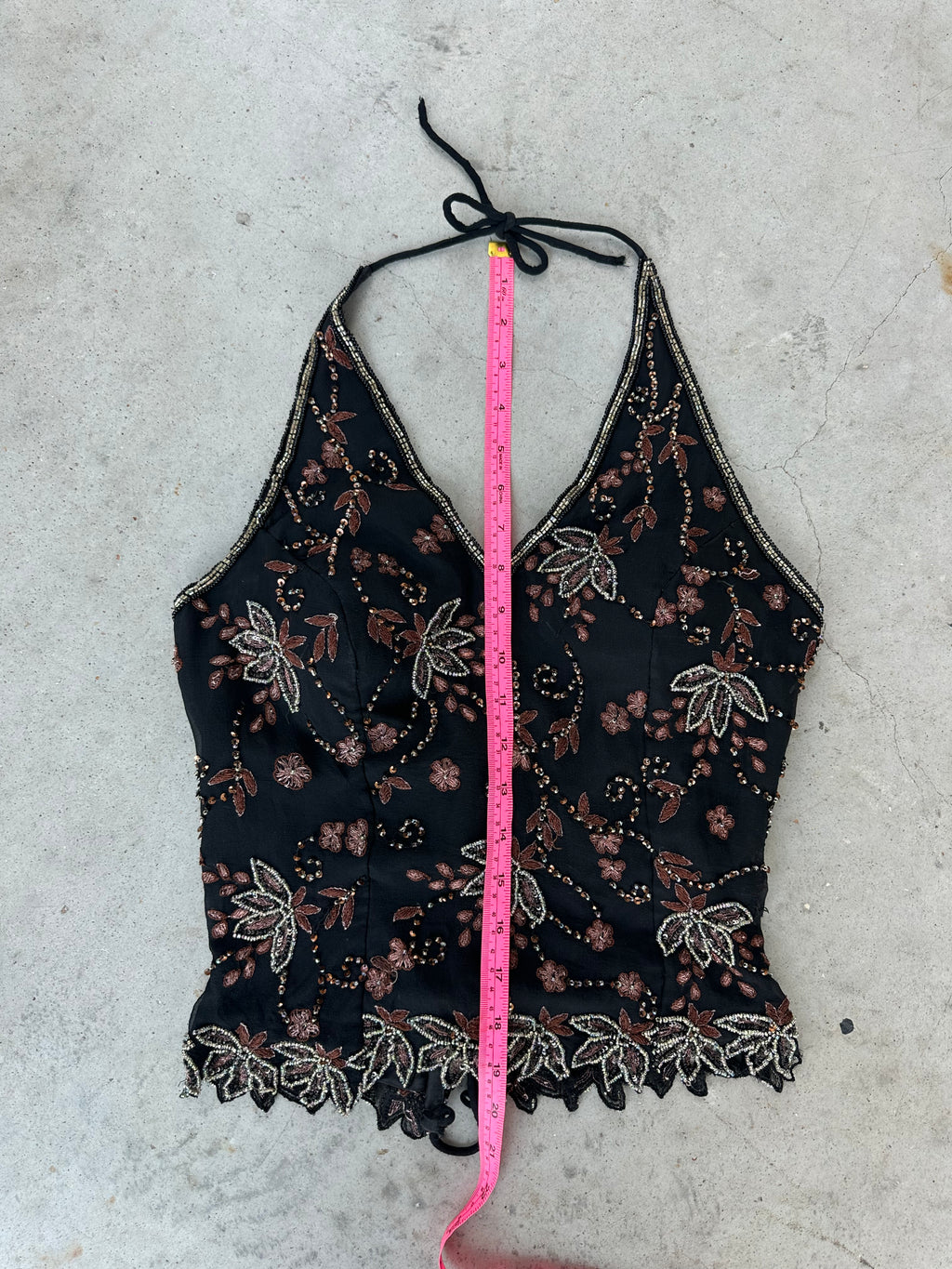 aftershock beaded halter top