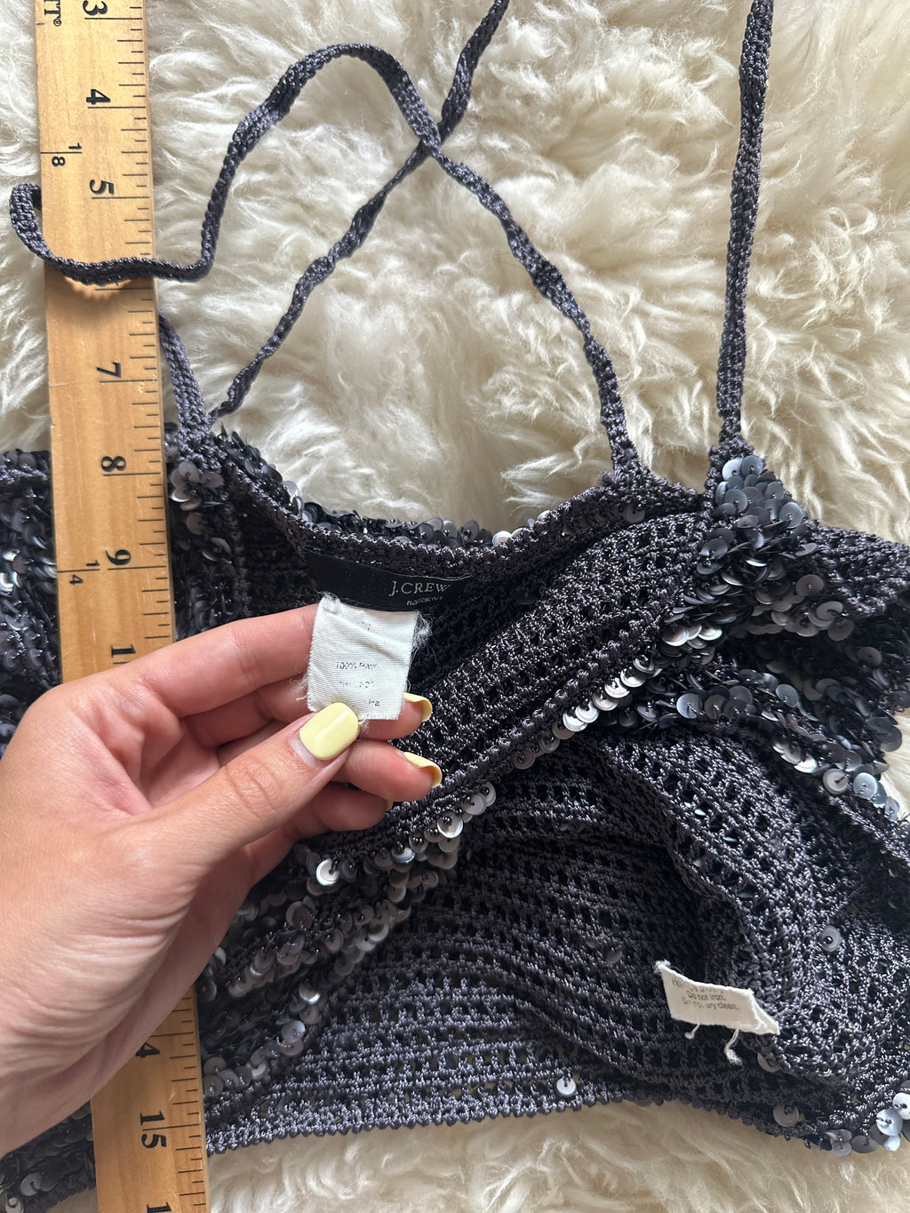 Vintage silver sequin top